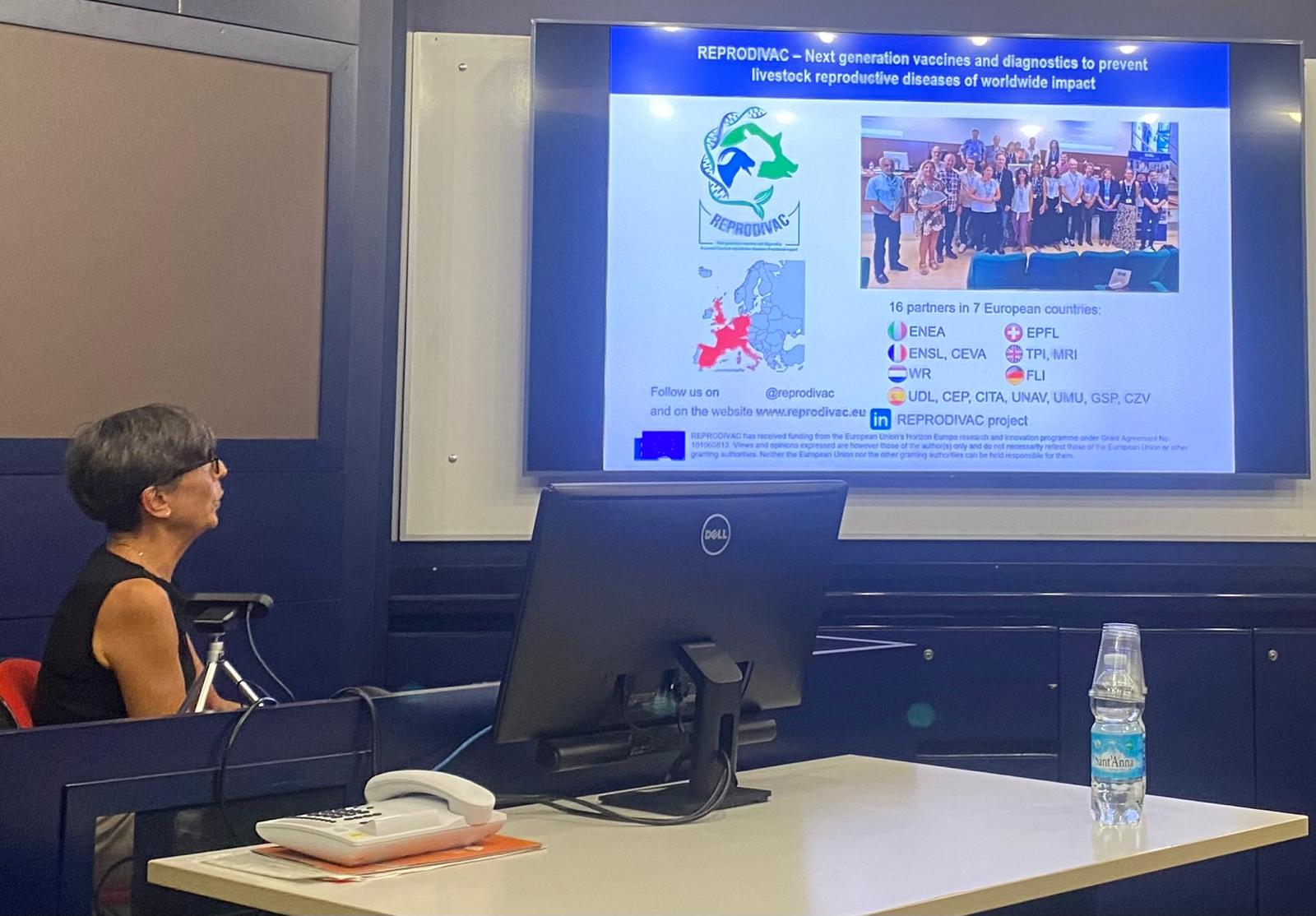 Selene Baschieri during presentation